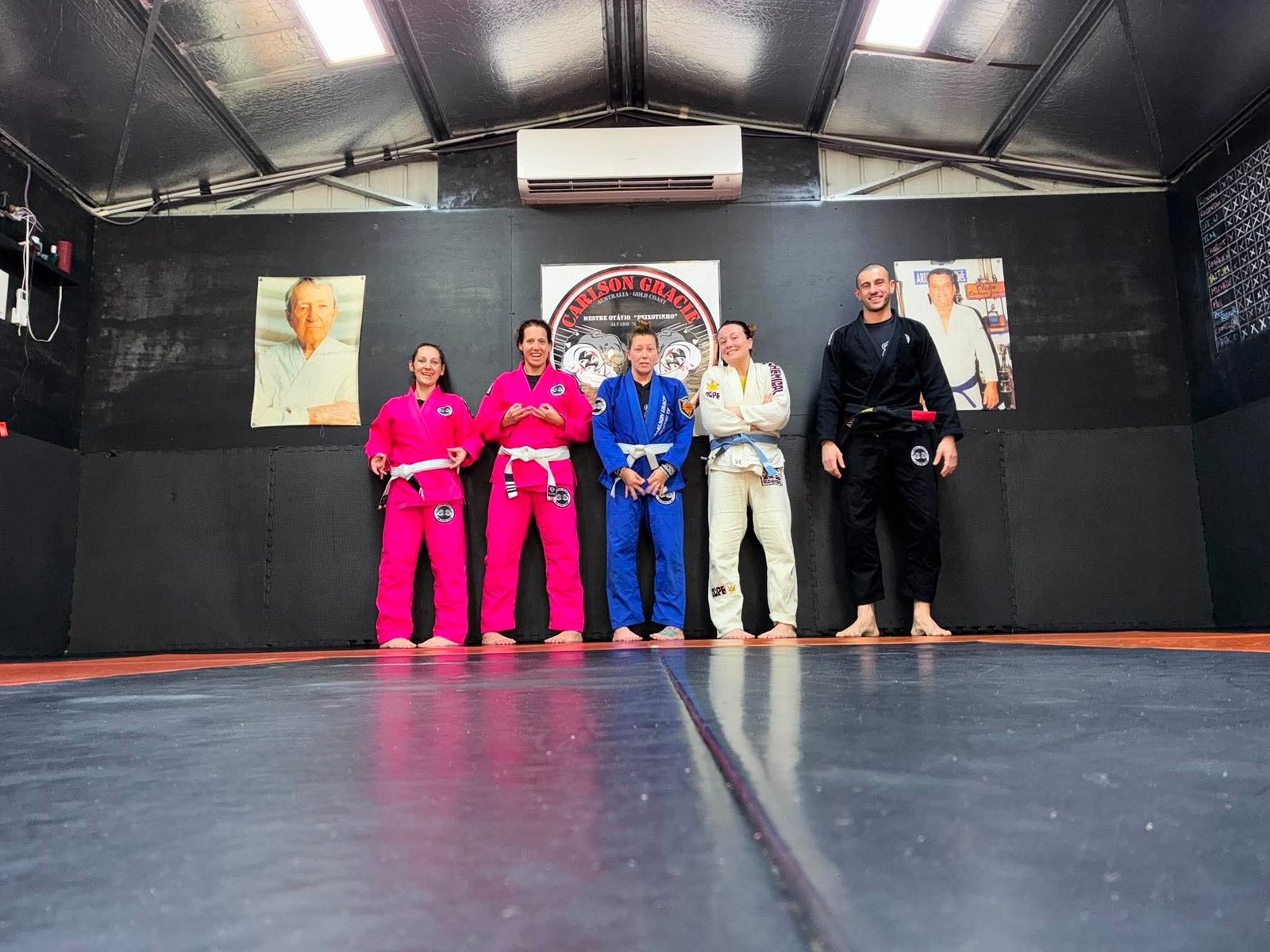Women's class line-up at Carlson Gracie Redlands